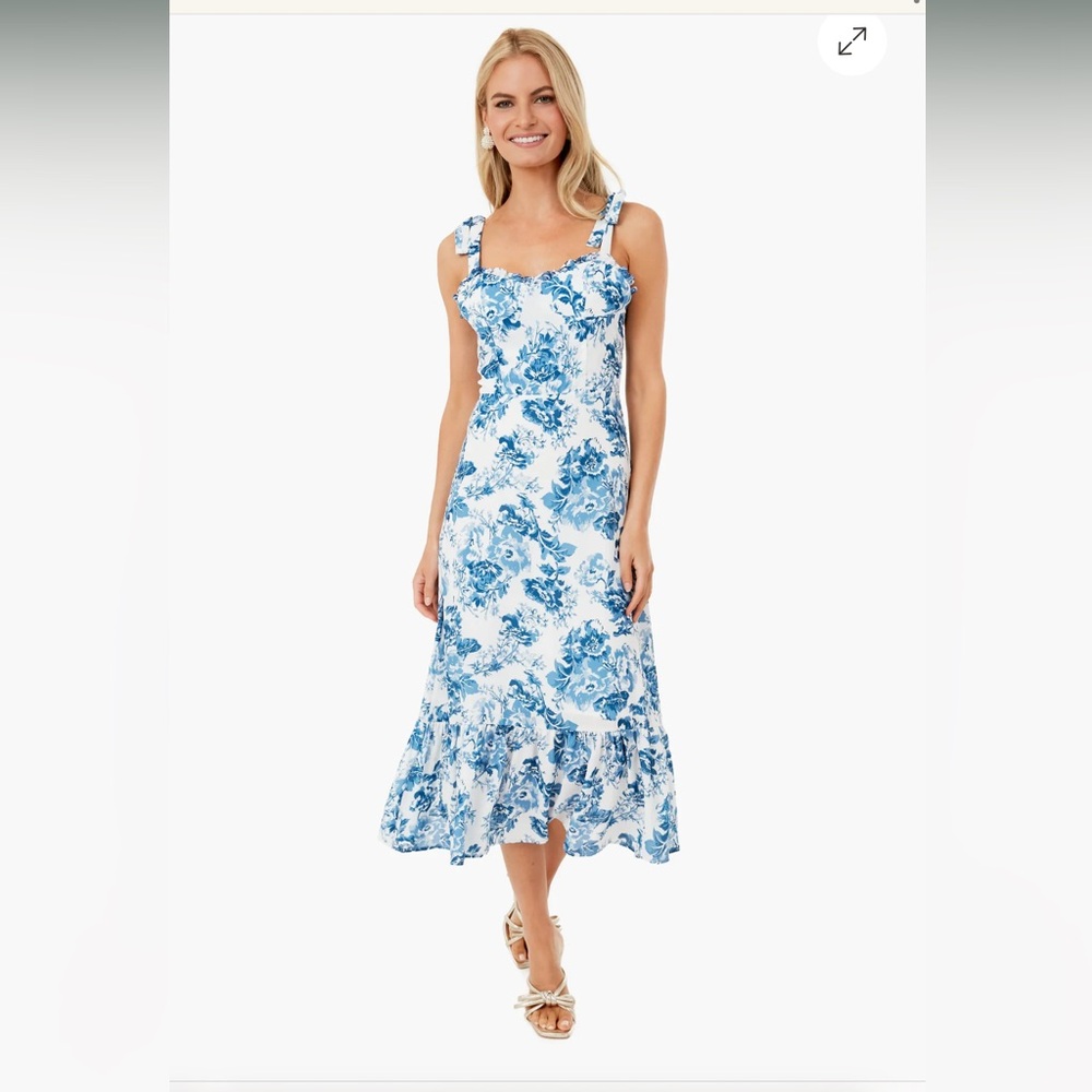 O.P.T. Blue Floral Toile De Jouy